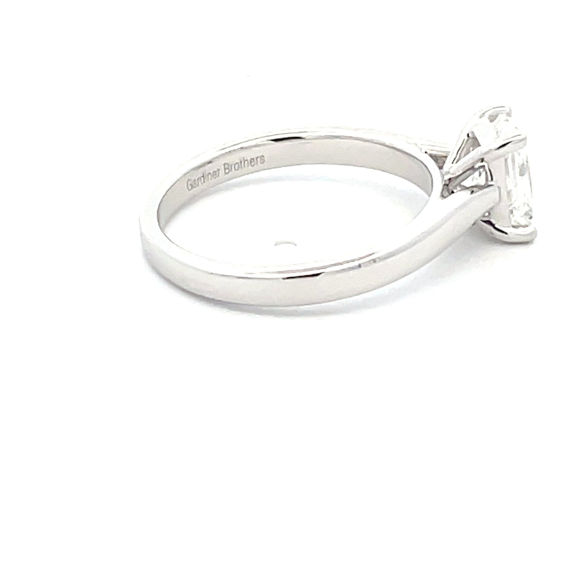Platinum Radiant Cut Diamond Solitaire Ring - 1.03cts Gardiner Brothers