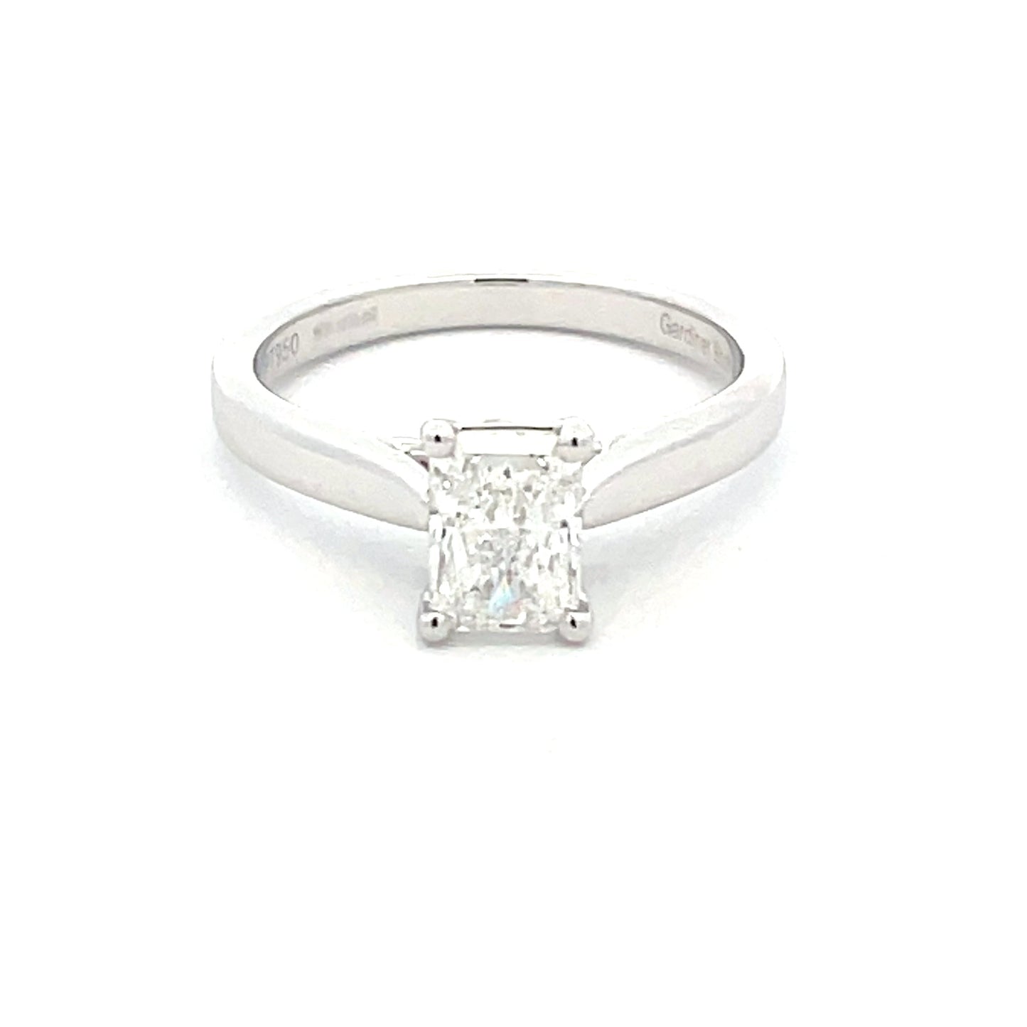Platinum Radiant Cut Diamond Solitaire Ring - 1.03cts Gardiner Brothers