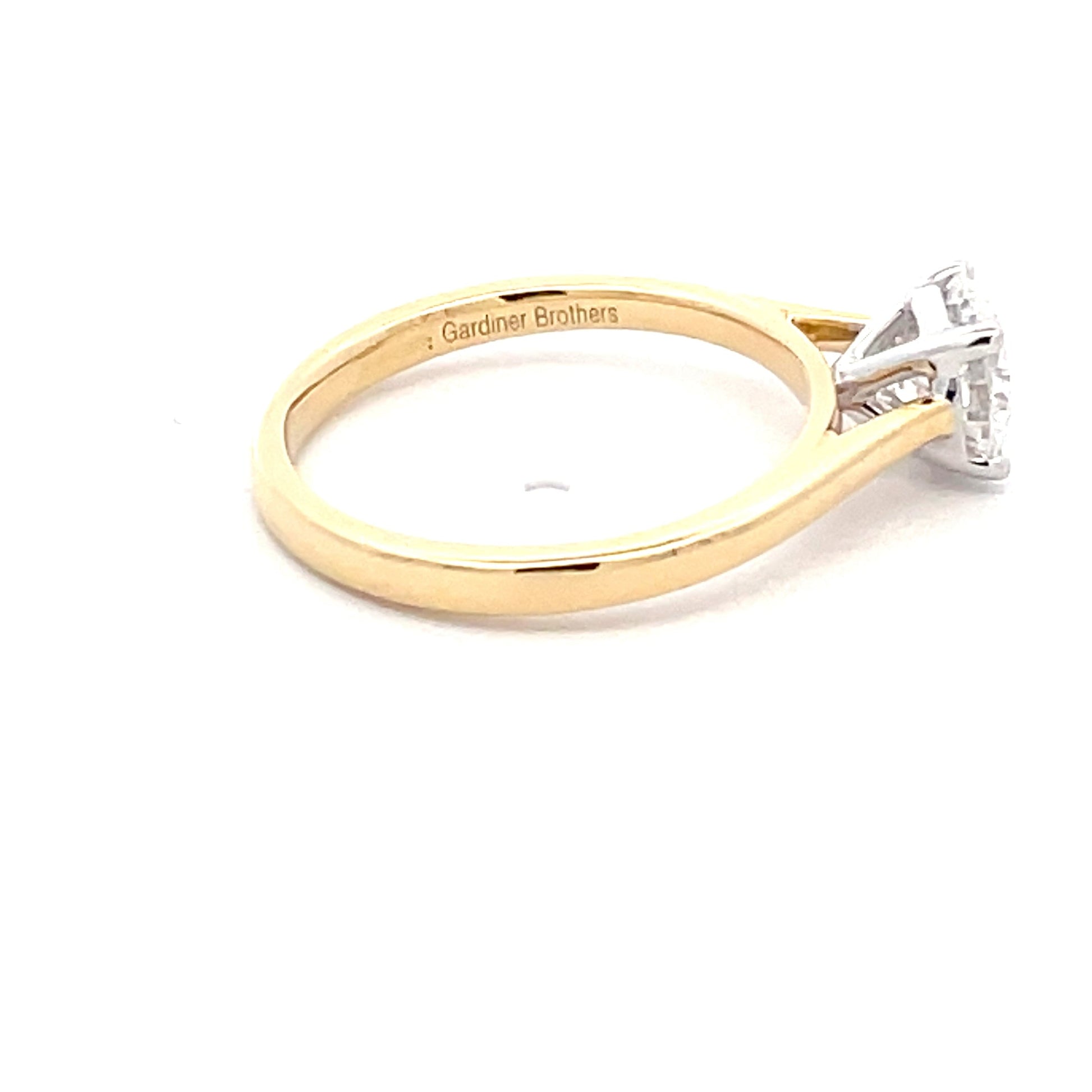 Yellow Gold Round Brilliant Cut Diamond Solitaire Ring - 1.51cts Gardiner Brothers