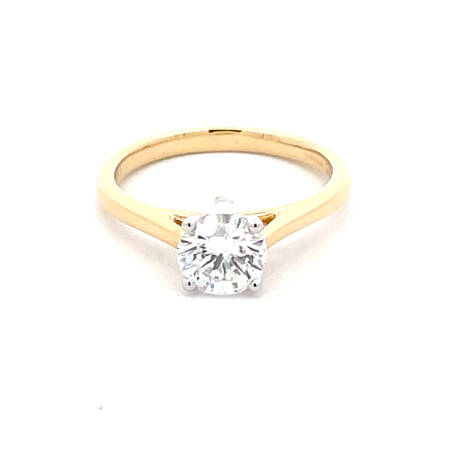 Yellow Gold Round Brilliant Cut Diamond Solitaire Ring - 1.01cts Gardiner Brothers