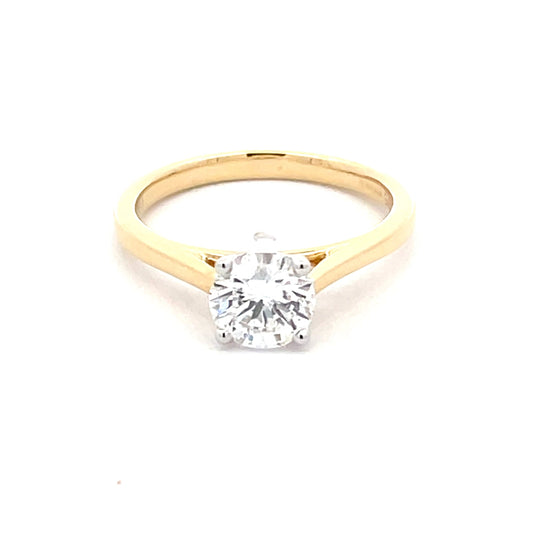 Yellow Gold Round Brilliant Cut Diamond Solitaire Ring - 1.51cts Gardiner Brothers