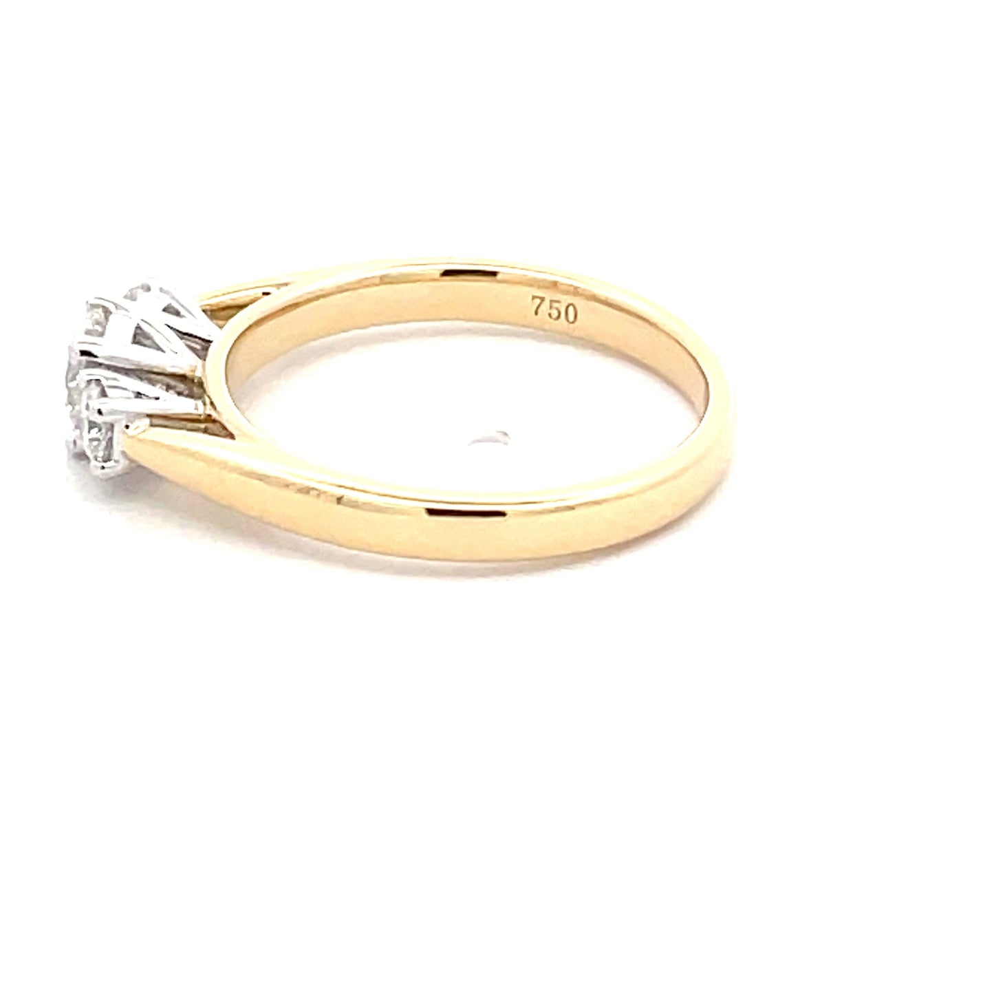 Yellow Gold Round Brilliant Cut Diamond 3 Stone Ring - 0.60cts Gardiner Brothers