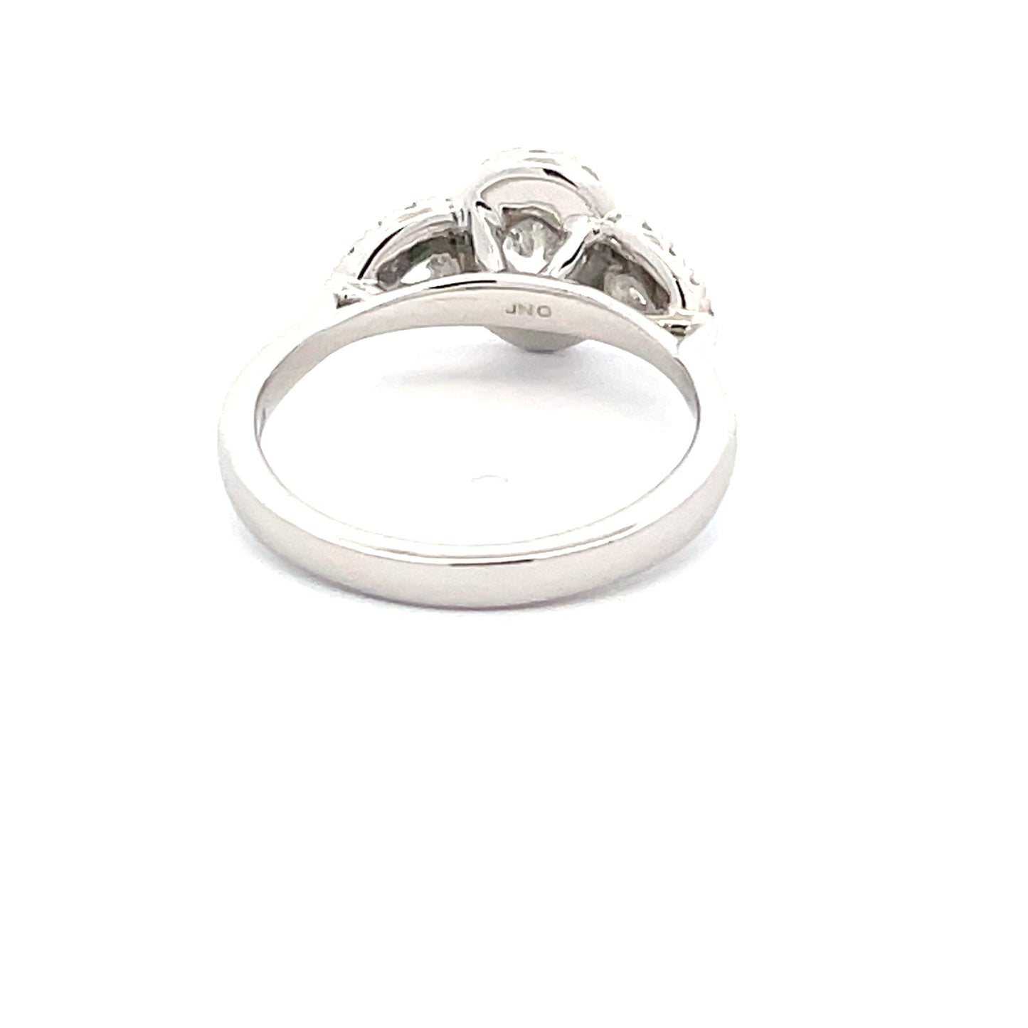 Platinum Oval and Pear Shaped Diamond Halo Cluster Style ring - 0.97cts Gardiner Brothers