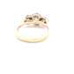 Yellow Gold 3 Oval Shaped diamond set in a halo cluster style ring - 0.96cts Gardiner Brothers