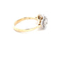 Yellow Gold 3 Oval Shaped diamond set in a halo cluster style ring - 0.96cts Gardiner Brothers