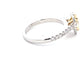 Platinum Pear Shaped Yellow Diamond Halo Cluster Style Ring - 0.90cts Gardiner Brothers
