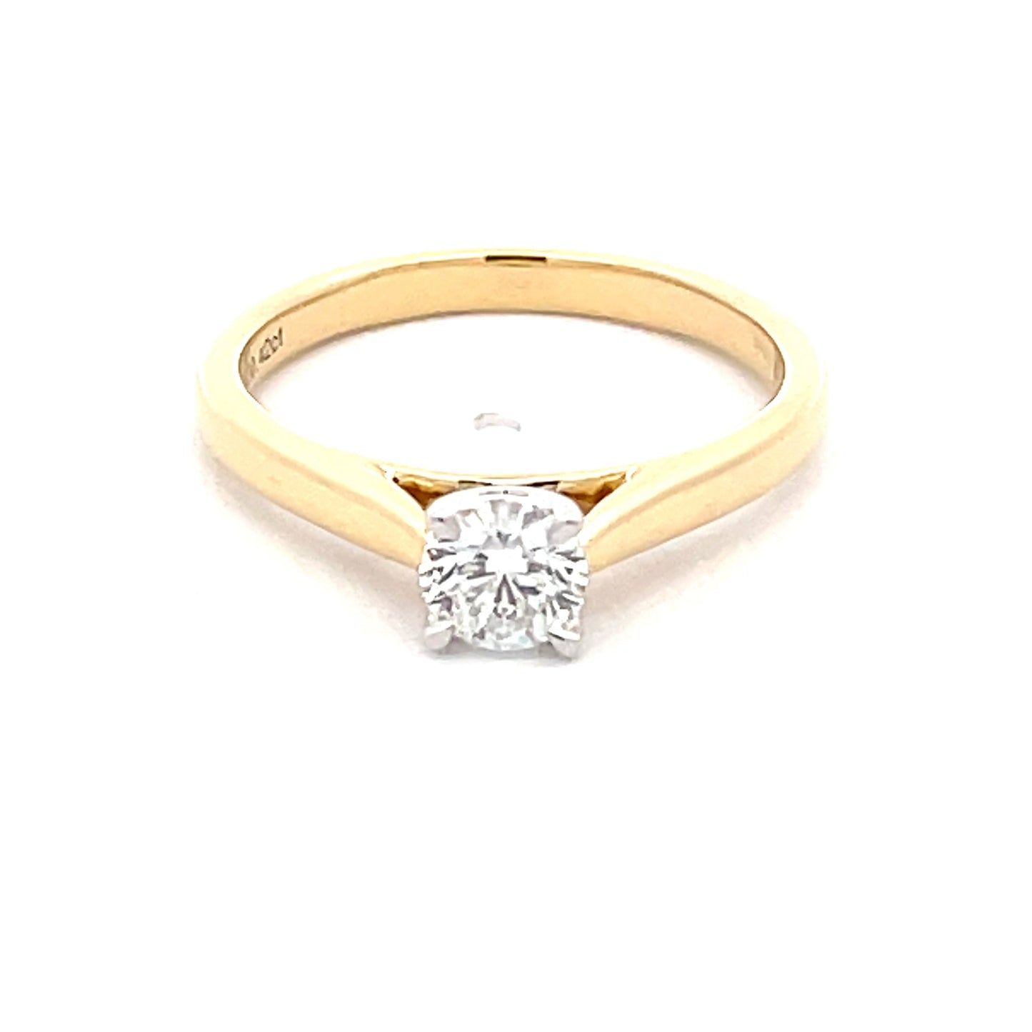 Yellow Gold Aurora Cut Diamond Solitaire Ring - 0.42cts Gardiner Brothers