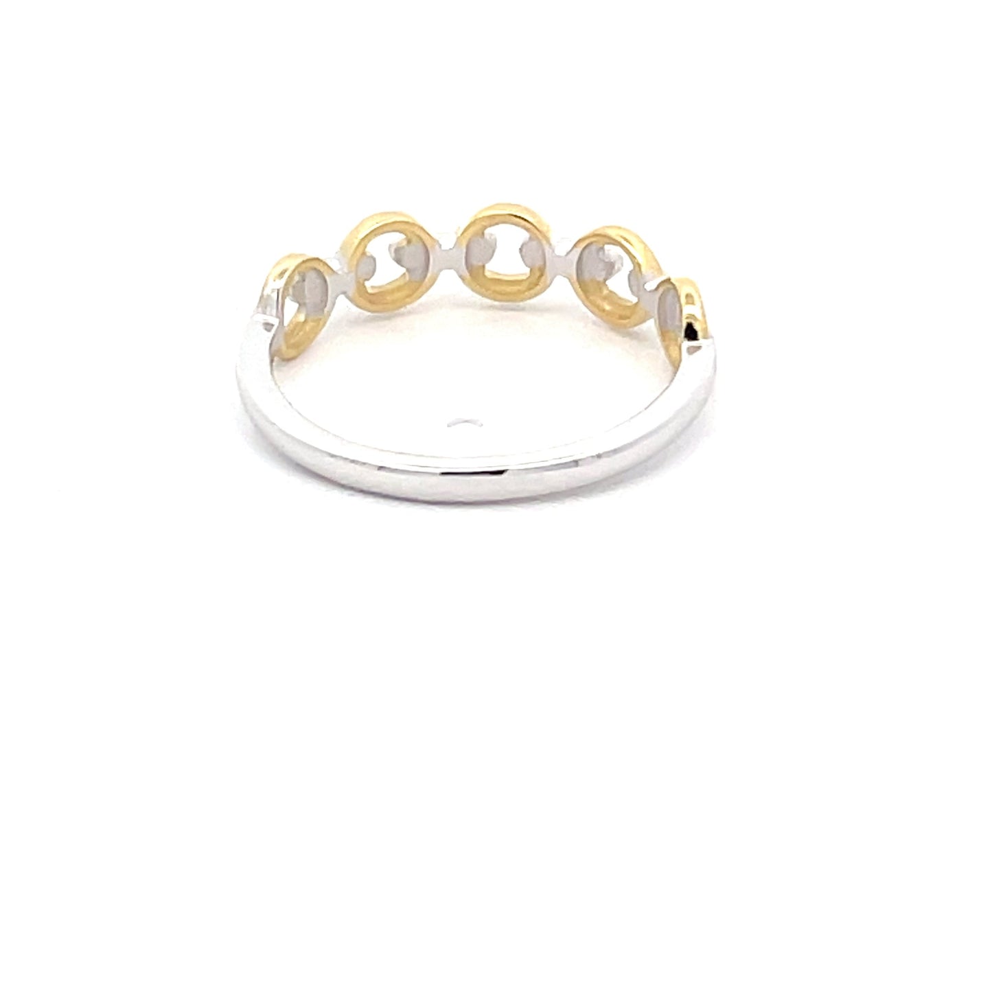 Yellow and white gold chain link dress ring  Gardiner Brothers   