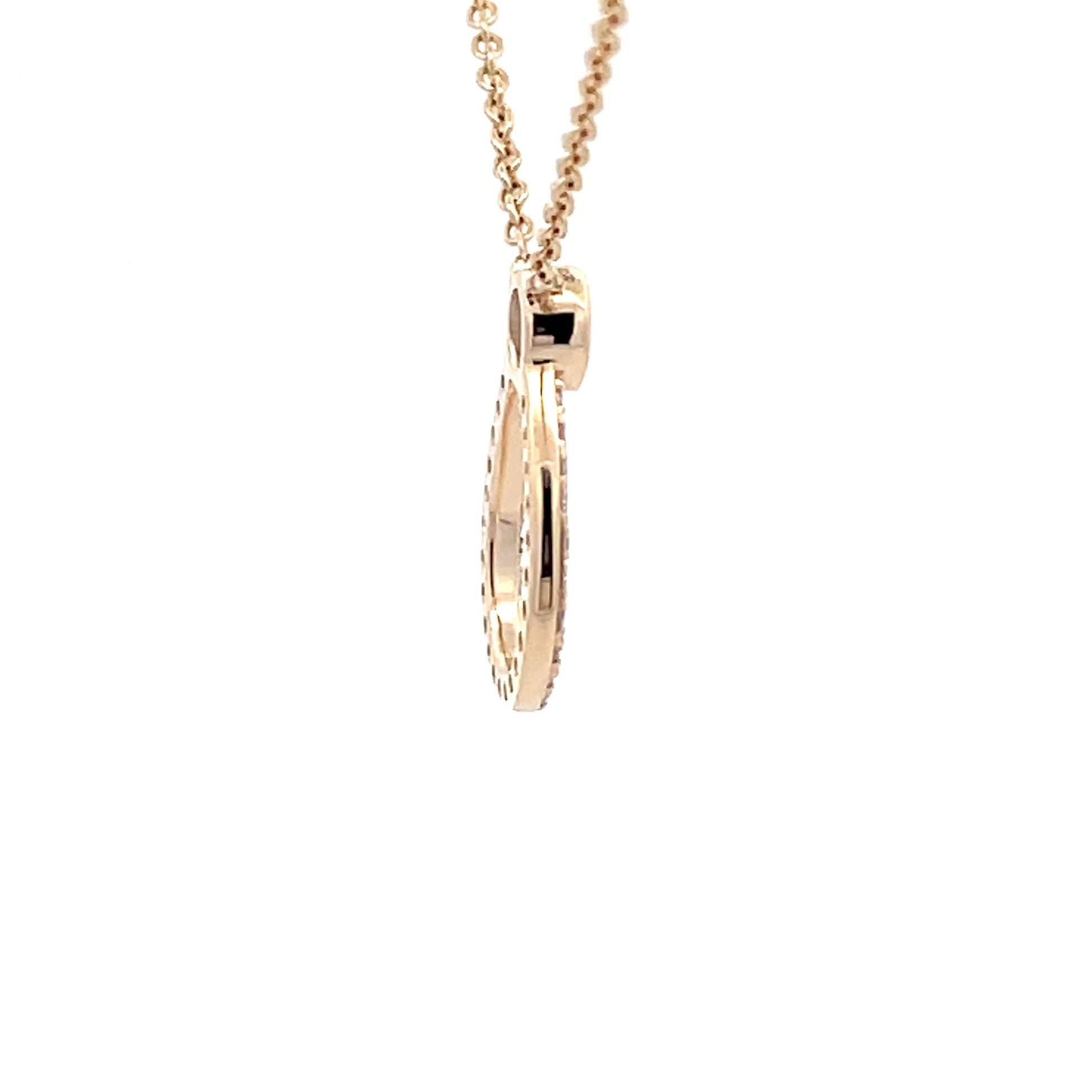 Yellow Gold Diamond Pear Shaped Pendant  Gardiner Brothers   