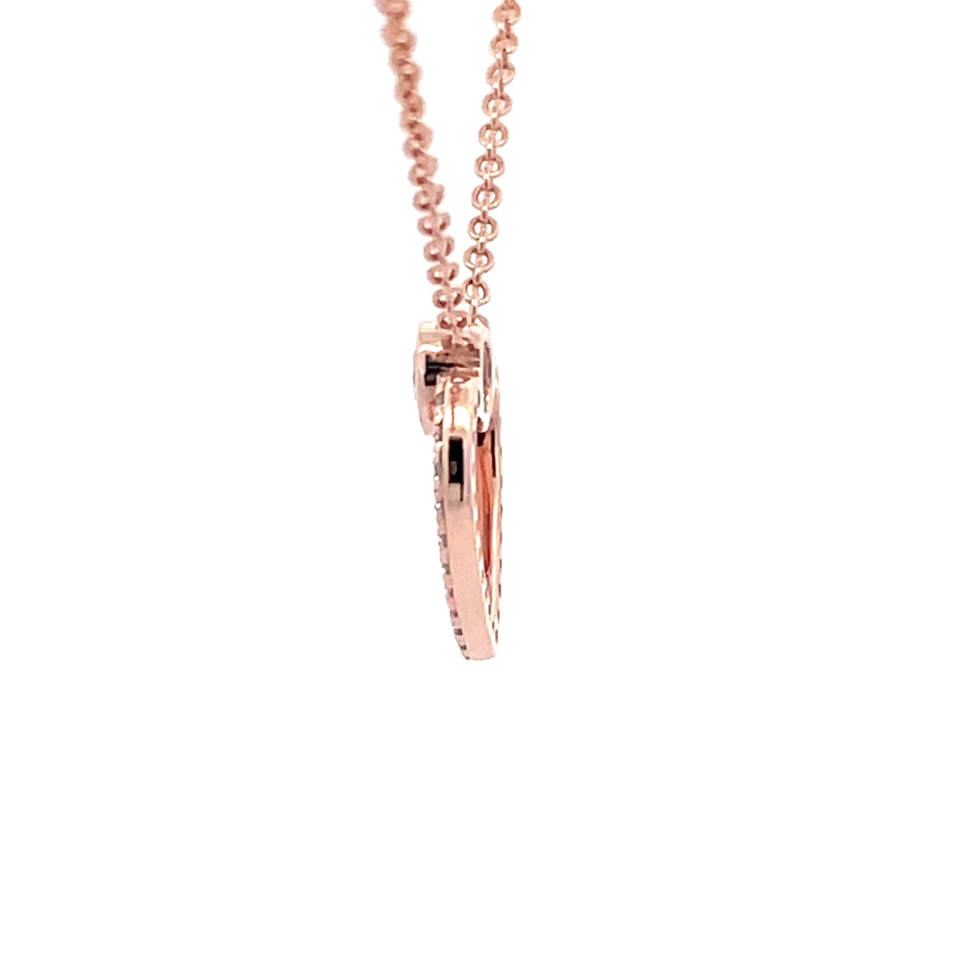 Rose Gold Diamond Heart Shaped Pendant  Gardiner Brothers   