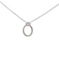 White gold diamond Oval Shaped Circle Pendant  Gardiner Brothers   