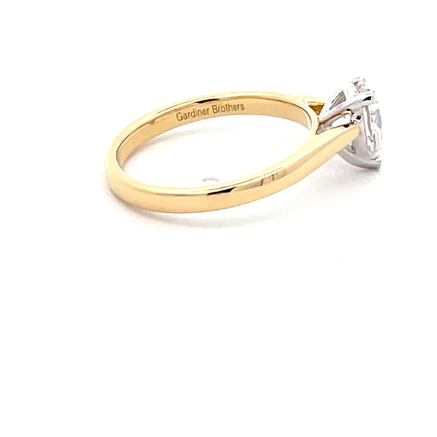 Yellow Gold Pear Shaped Diamond Solitaire Ring - 0.70cts Gardiner Brothers