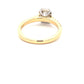 Yellow Gold Emerald Cut Diamond Halo Cluster Style Ring - 0.73cts Gardiner Brothers