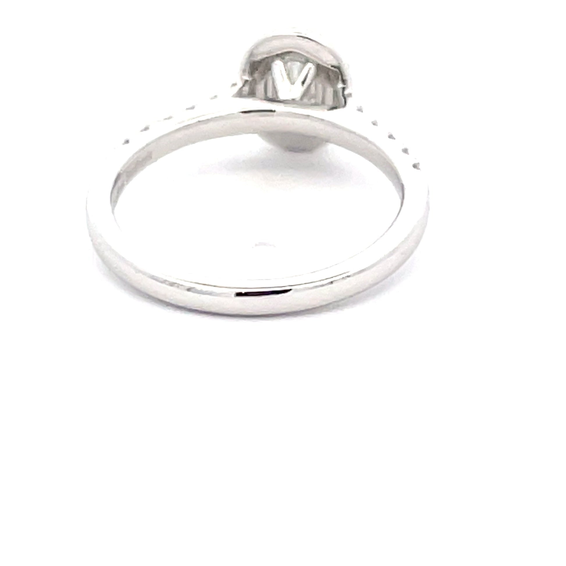 Platinum Oval Shaped Diamond Halo Style Ring - 0.78cts Gardiner Brothers