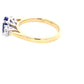 Oval Shaped Tanzanite and Round Brilliant Cut Diamond 3 Stone Ring Gardiner Brothers