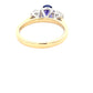 Oval Shaped Tanzanite and Round Brilliant Cut Diamond 3 Stone Ring Gardiner Brothers