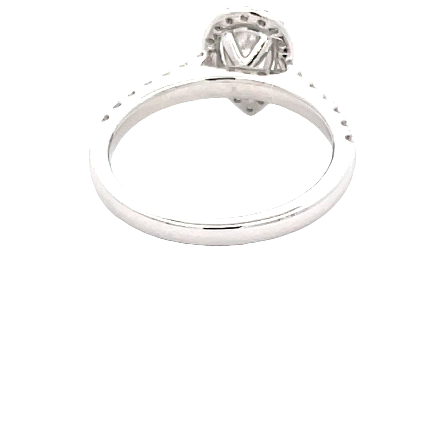 Platinum Pear Shaped Diamond Halo Cluster Style Ring - 0.90cts Gardiner Brothers