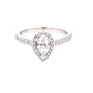 Platinum Pear Shaped Diamond Halo Cluster Style Ring - 0.90cts Gardiner Brothers