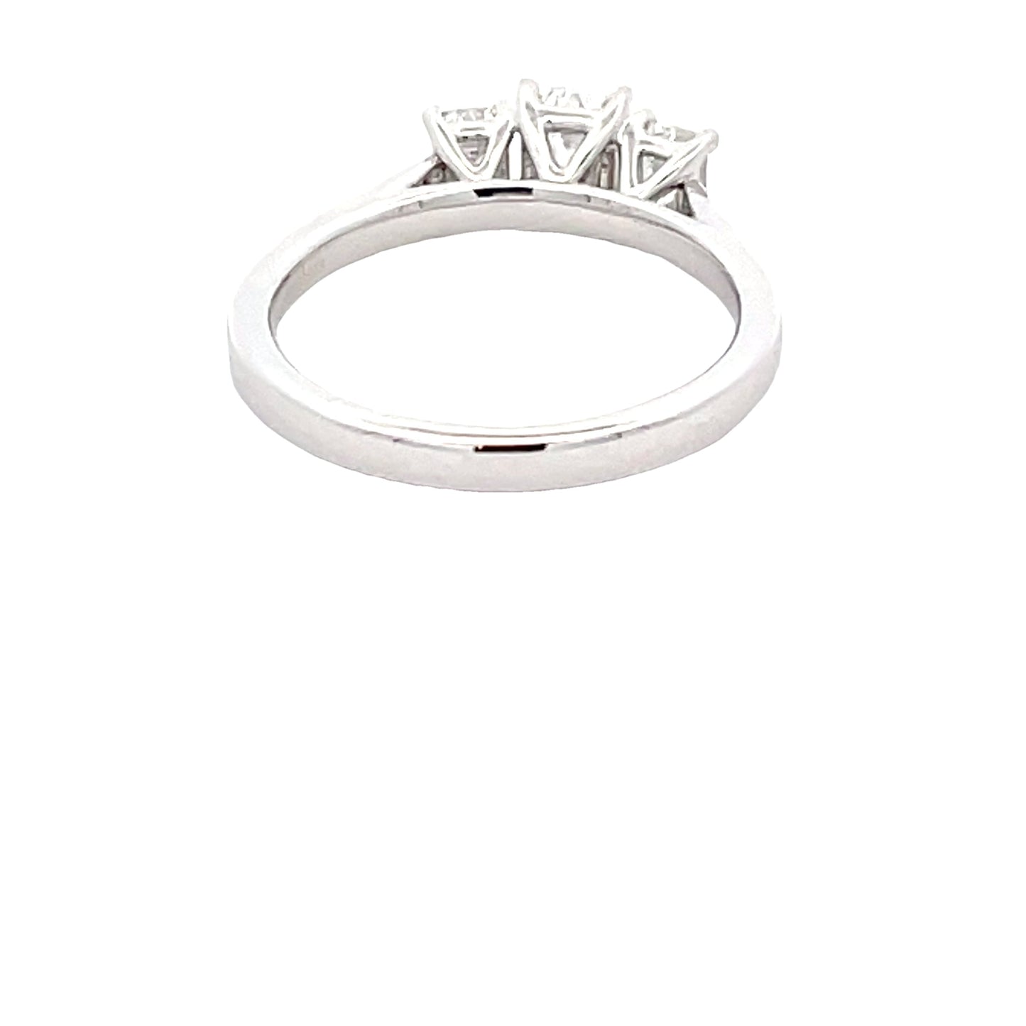 Platinum Emerald Cut Diamond 3 Stone Ring - 0.81cts Gardiner Brothers