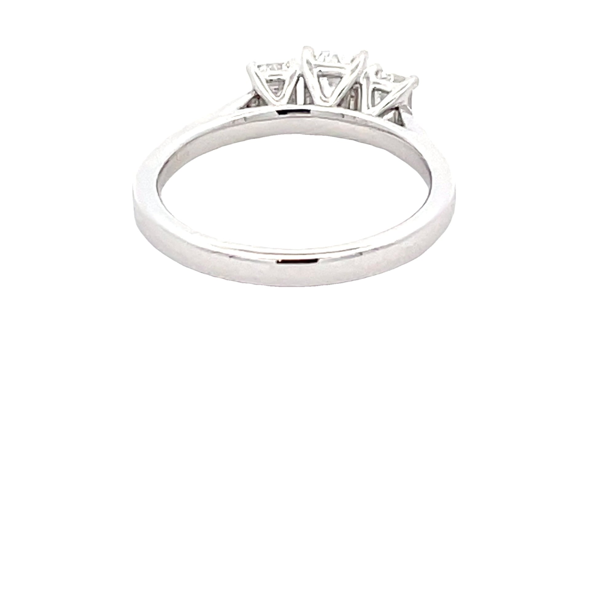 Platinum Emerald Cut Diamond 3 Stone Ring - 0.81cts Gardiner Brothers