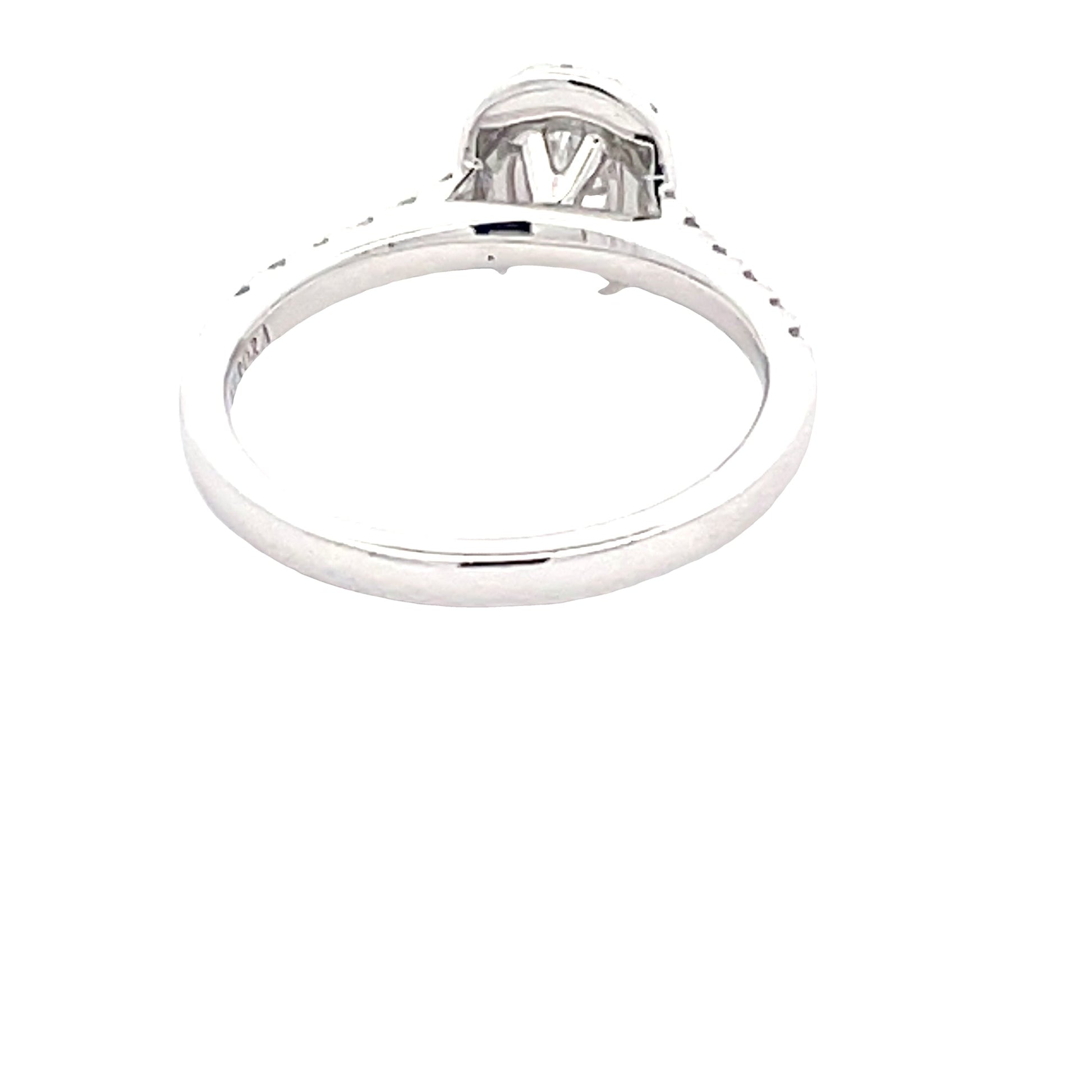 Platinum Aurora Oval Diamond Halo Cluster Style Ring - 0.78cts Gardiner Brothers