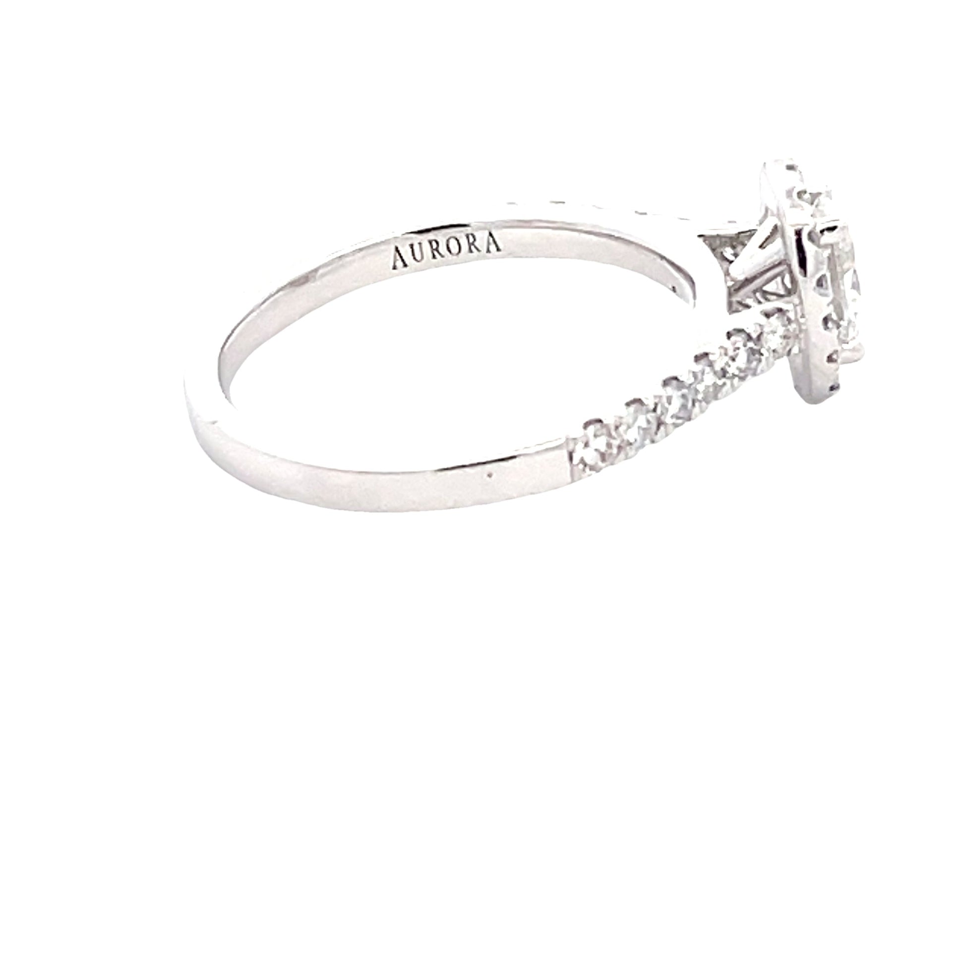 Platinum Aurora Oval Diamond Halo Cluster Style Ring - 0.78cts Gardiner Brothers
