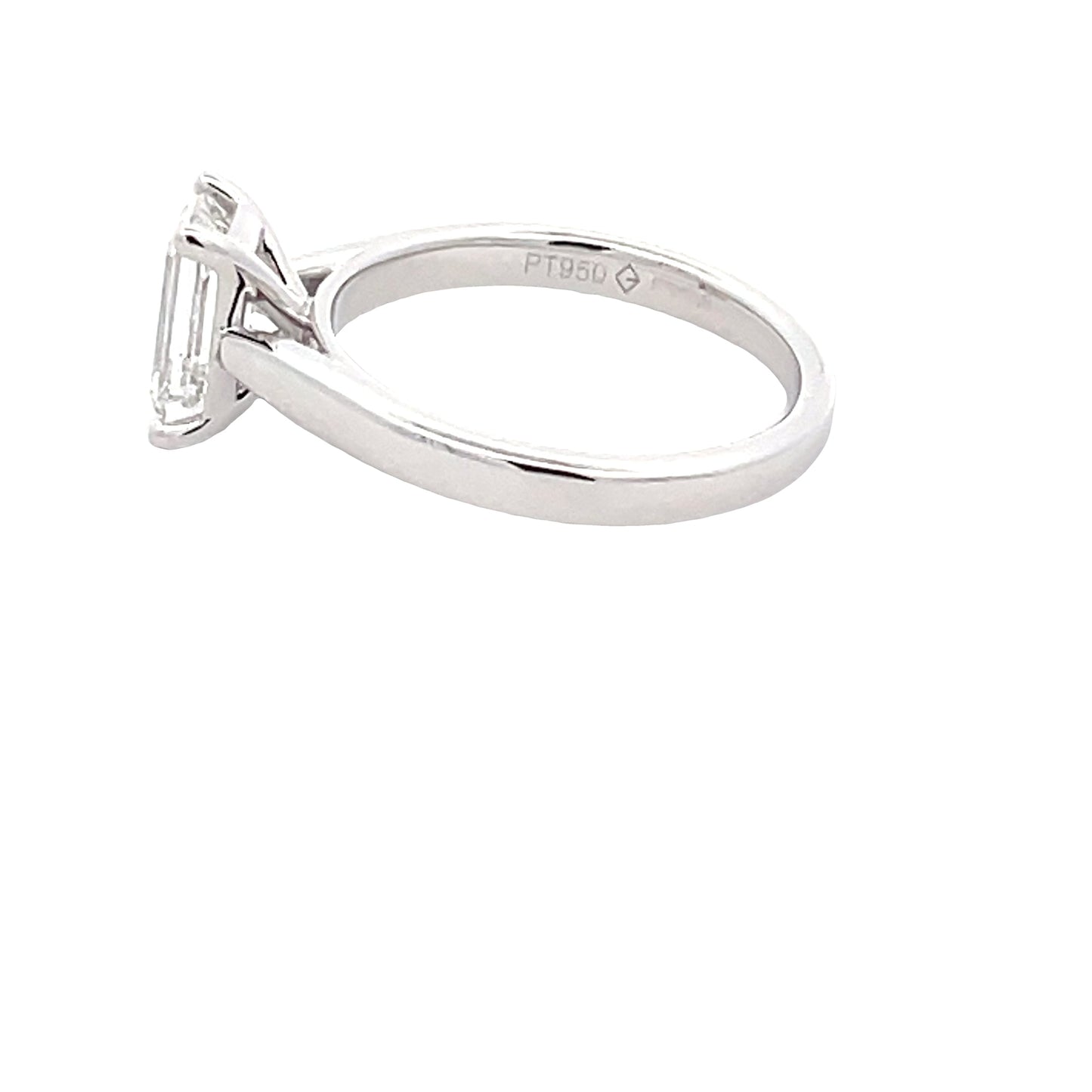 Lab grown Emerald Cut Diamond Solitaire Ring - 1.21cts Gardiner Brothers