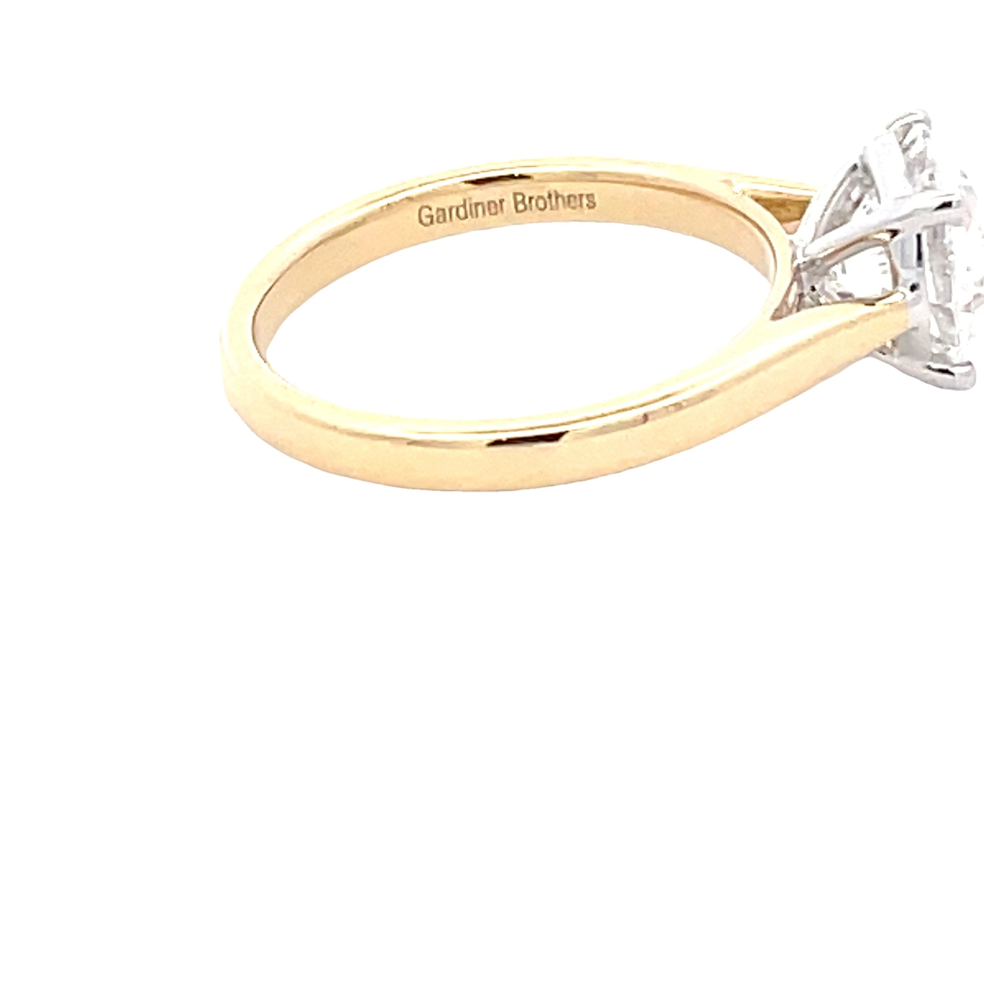Yellow Gold Round Brilliant Cut Diamond Solitaire Ring - 2.20cts Gardiner Brothers
