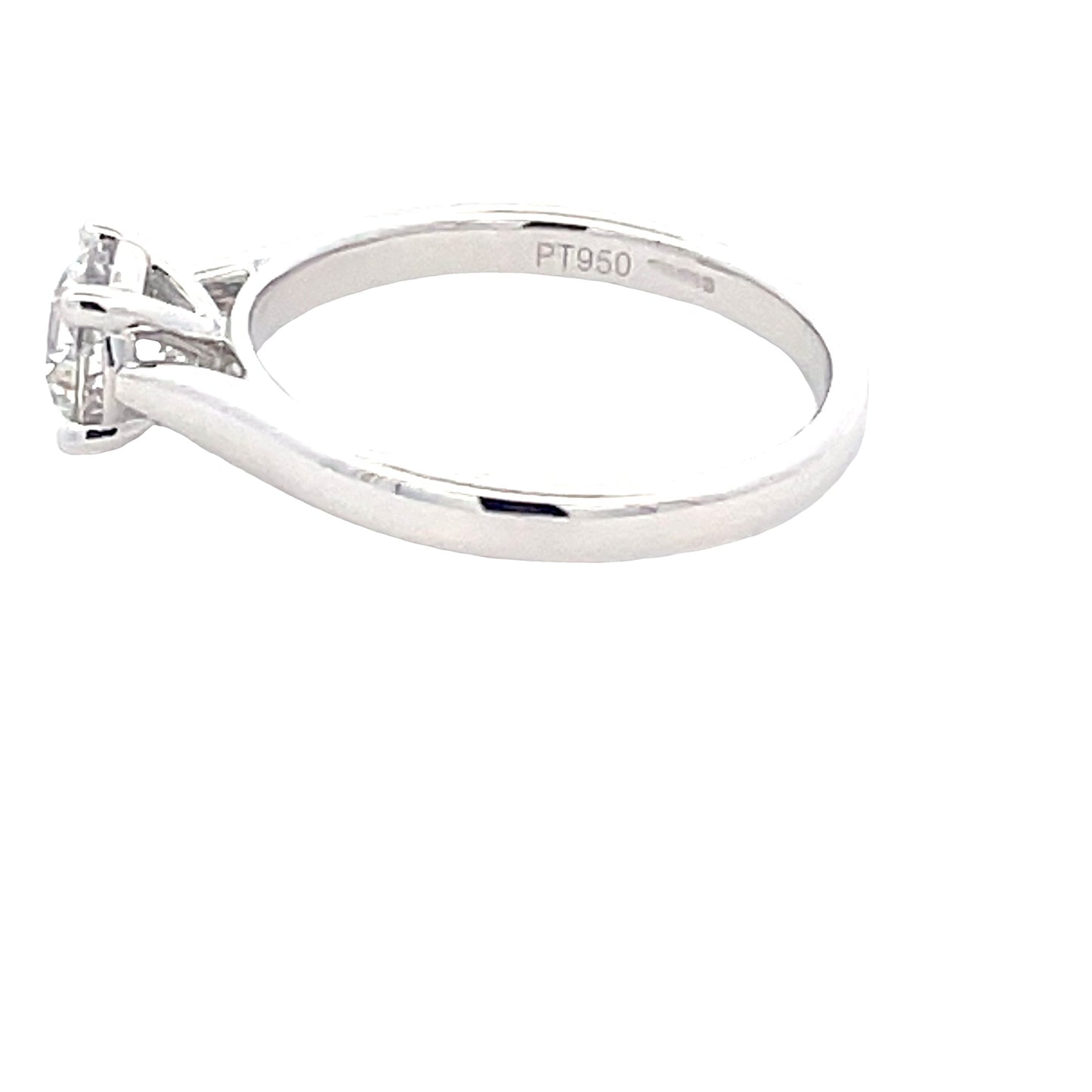 Platinum Round Brilliant Cut Diamond Solitaire Ring - Gardiner Brothers