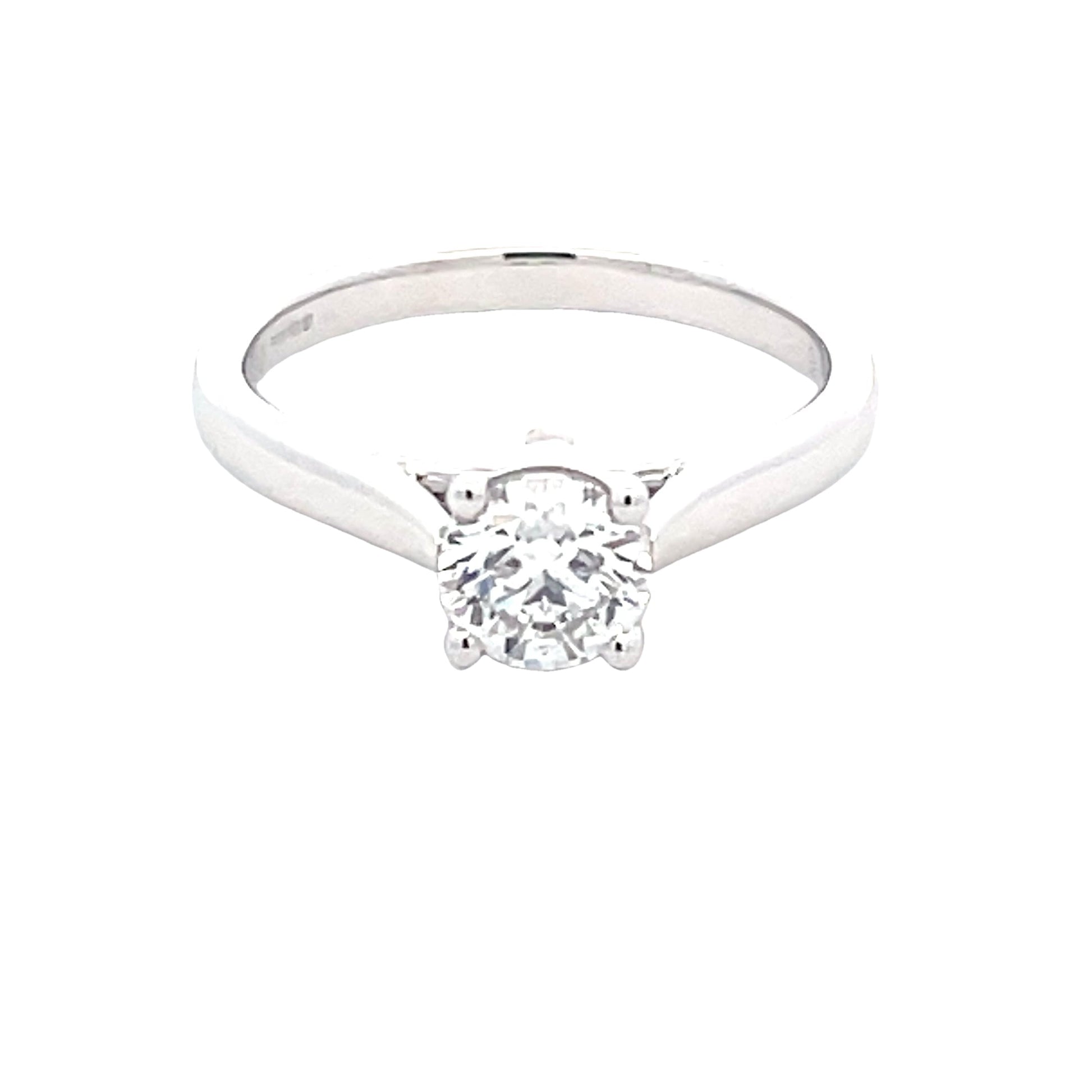 Platinum Round Brilliant Cut Diamond Solitaire Ring - Gardiner Brothers