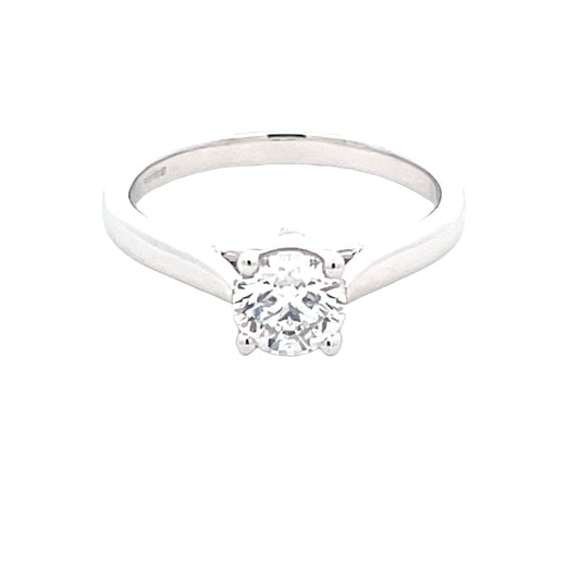 Platinum Round Brilliant Cut Diamond Solitaire Ring - Gardiner Brothers