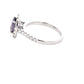Purple sapphire and Diamond Halo Cluster Style Ring Gardiner Brothers