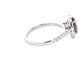 Purple sapphire and Diamond Halo Cluster Style Ring Gardiner Brothers