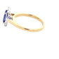 Oval Tanzanite and round brilliant cut diamond halo ring  Gardiner Brothers   