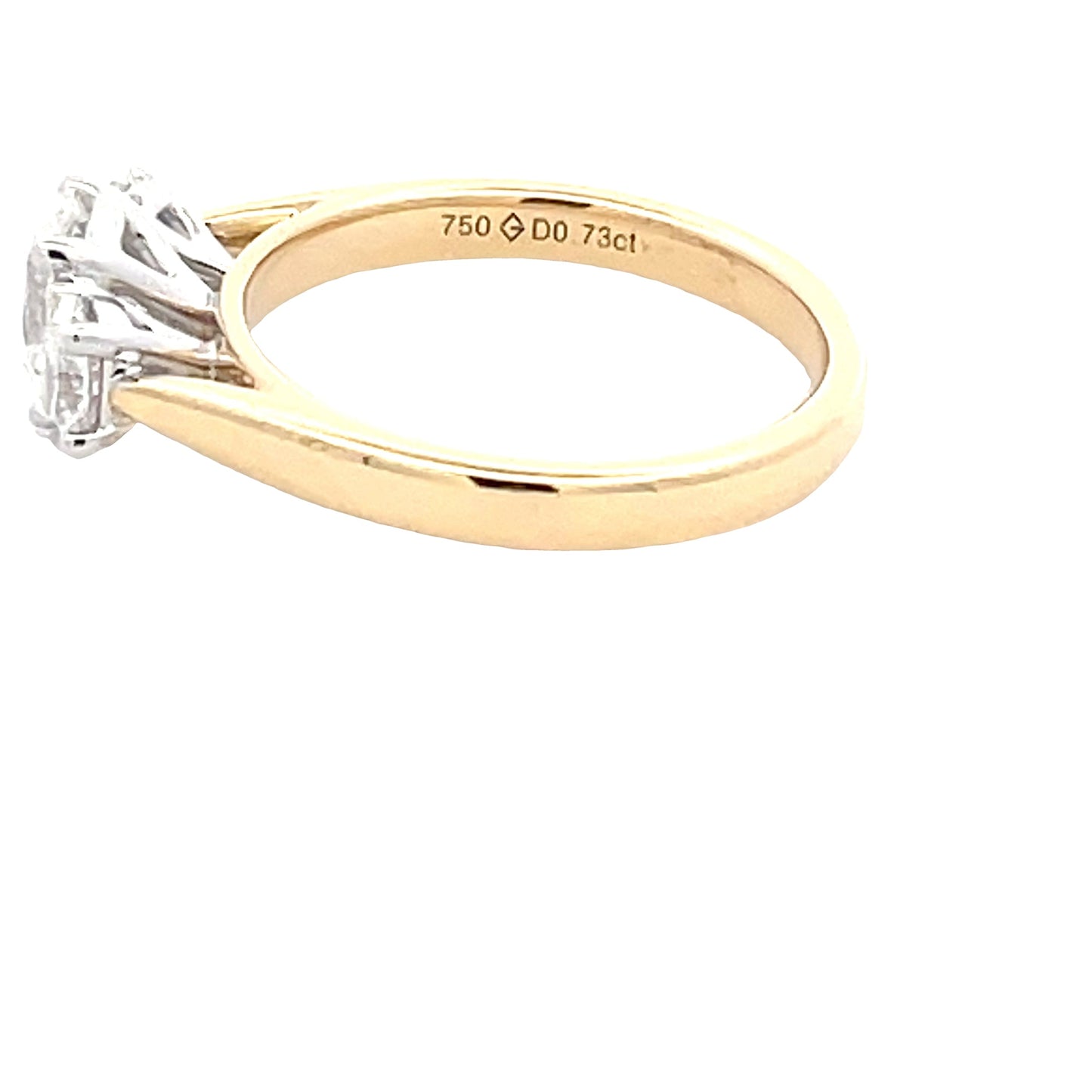 Yellow Gold Aurora Oval Shaped Diamond 3 Stone Ring - 1.13cts Gardiner Brothers