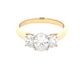 Yellow Gold Aurora Oval Shaped Diamond 3 Stone Ring - 1.13cts Gardiner Brothers