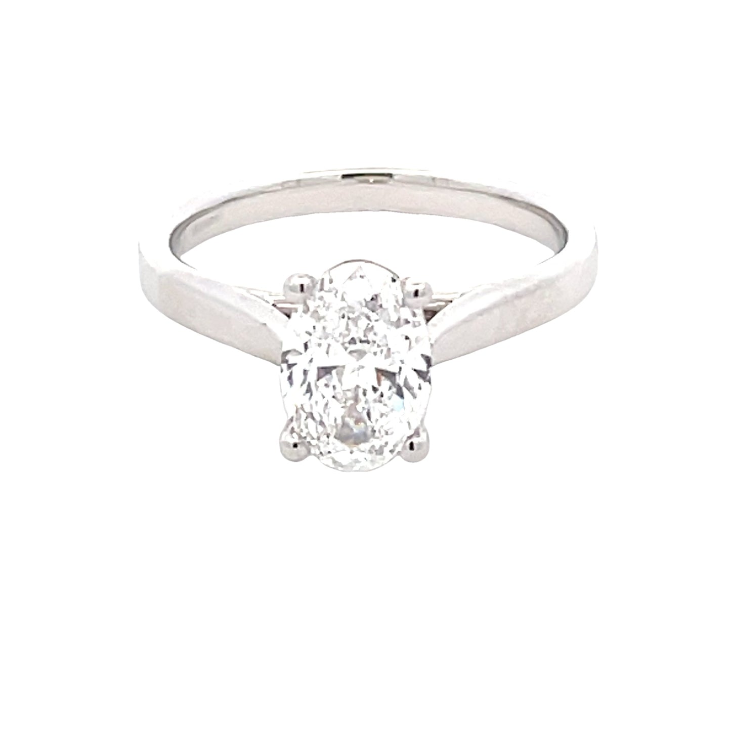 Platinum Oval Shaped Diamond Solitaire Ring - 1.20cts Gardiner Brothers