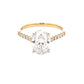Yellow Gold Oval Shaped Diamond Solitaire With Diamond Set Shoulders - 2.26cts Gardiner Brothers