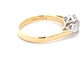 Yellow Gold Round Brilliant and Pear Shaped Diamond 3 Stone Ring - 1.30cts Gardiner Brothers