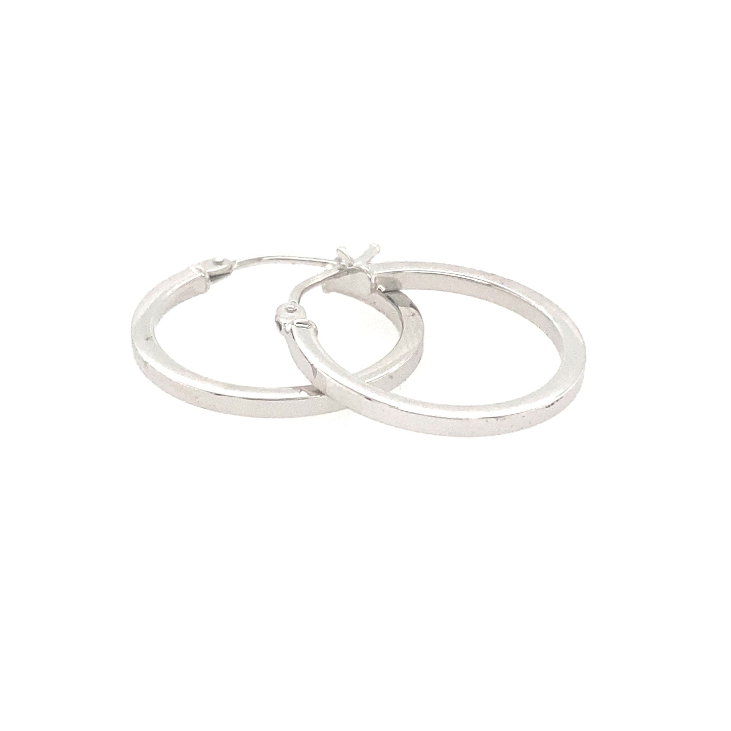 White Gold Hoop Earrings  Gardiner Brothers   