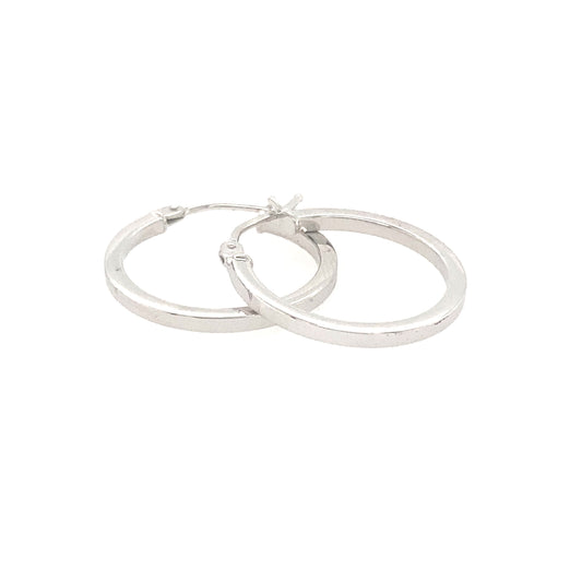 White Gold Hoop Earrings  Gardiner Brothers   