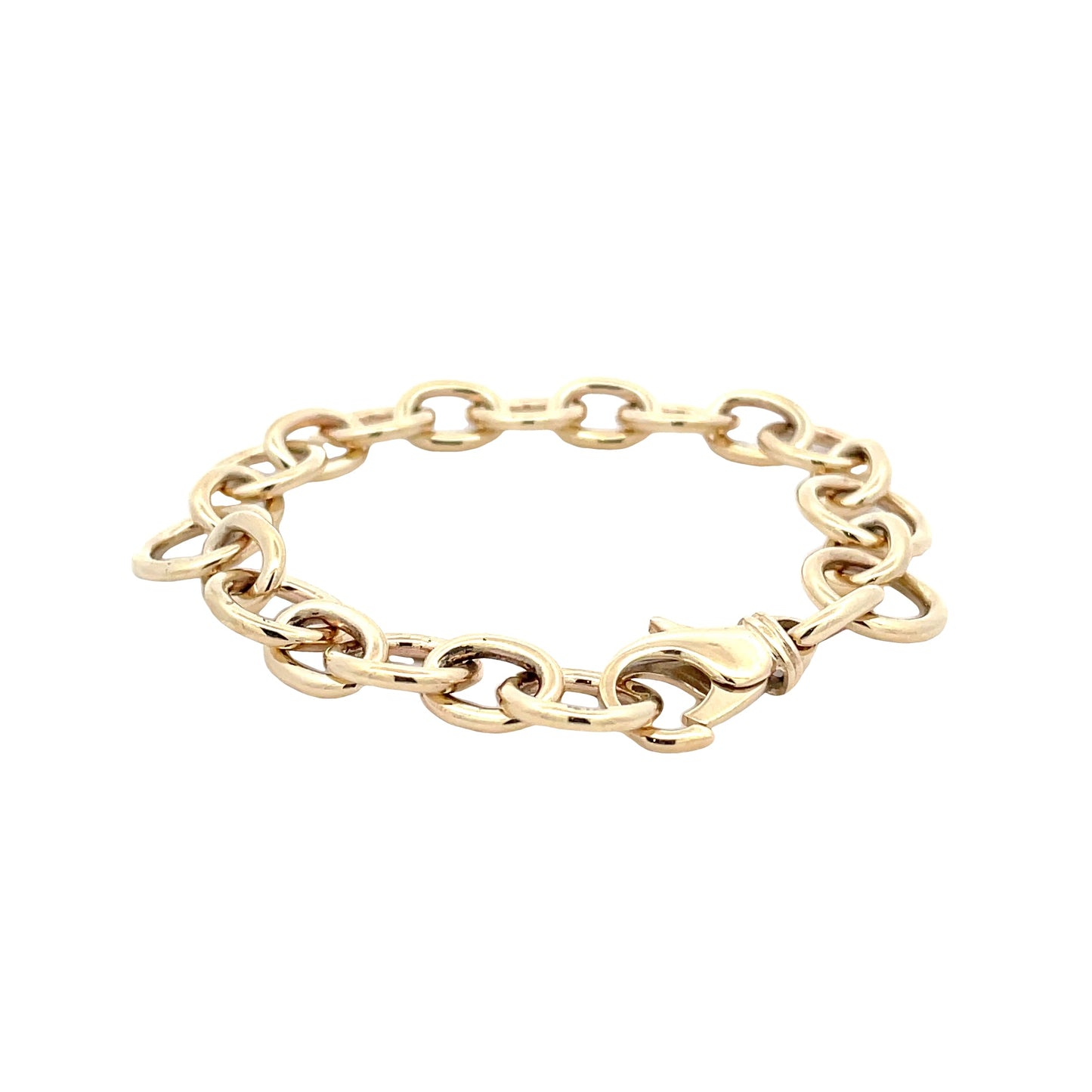 Yellow gold wide link style bracelet  Gardiner Brothers   