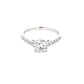 Platinum Round Brilliant Cut Diamond Solitaire Ring With Diamond Set Shoulders - 1.25cts Gardiner Brothers