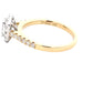 Yellow Gold Radiant Cut Diamond Halo Cluster Style Ring - 0.84cts Gardiner Brothers