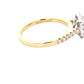 Yellow Gold Radiant Cut Diamond Halo Cluster Style Ring - 0.84cts Gardiner Brothers