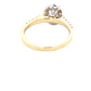 Yellow Gold Oval Shaped Diamond Halo Cluster Style Ring - 0.94cts Gardiner Brothers