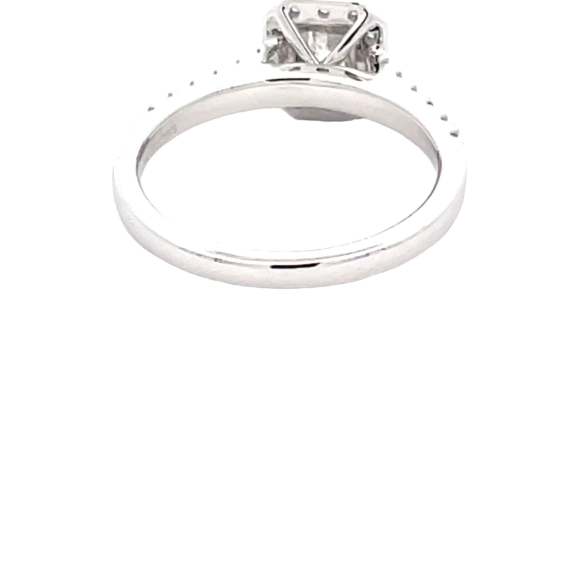 Radiant Cut Diamond Halo Cluster Style Ring - 0.84cts  Gardiner Brothers   