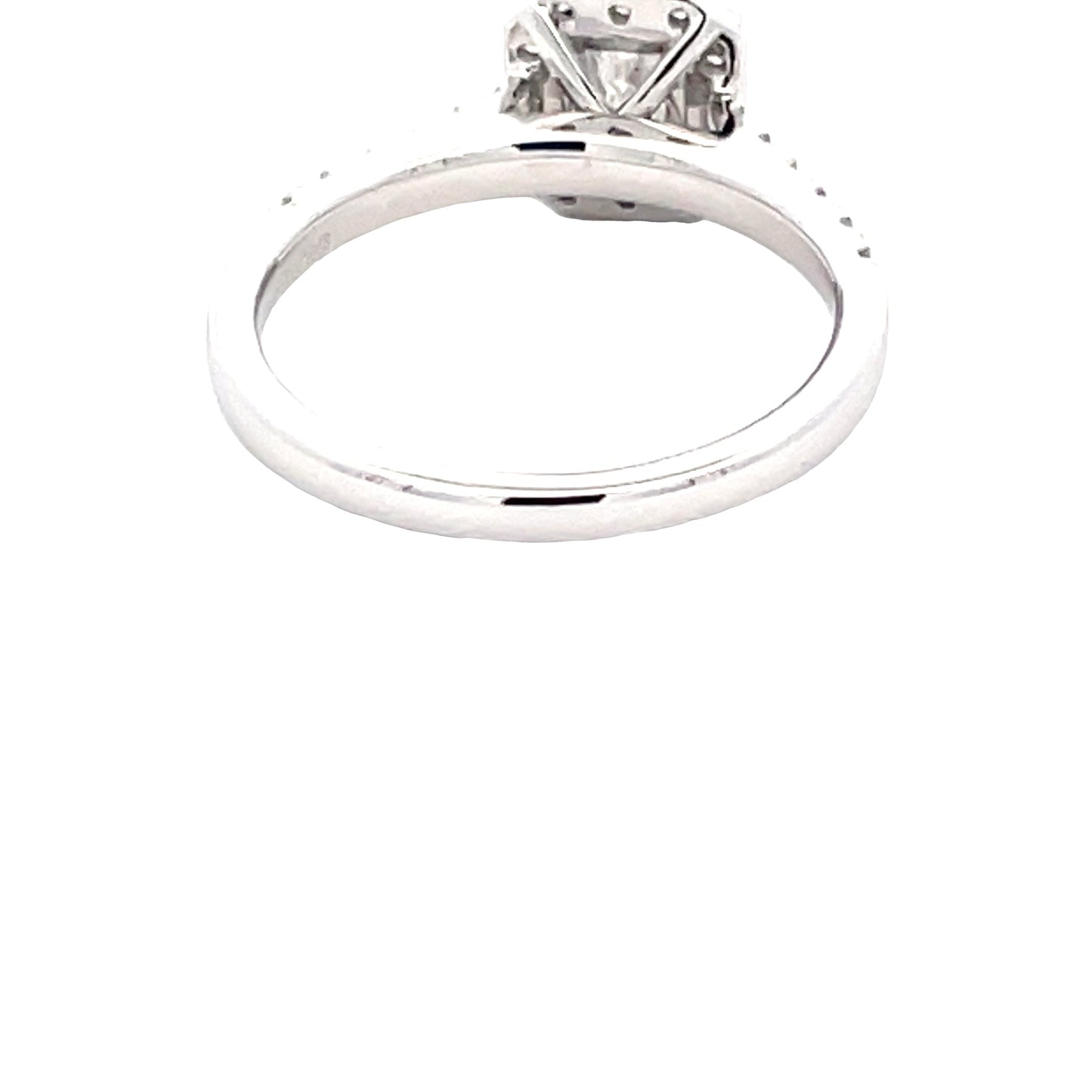 Platinum Radiant Cut Diamond Halo Cluster Style Ring - 0.94cts Gardiner Brothers