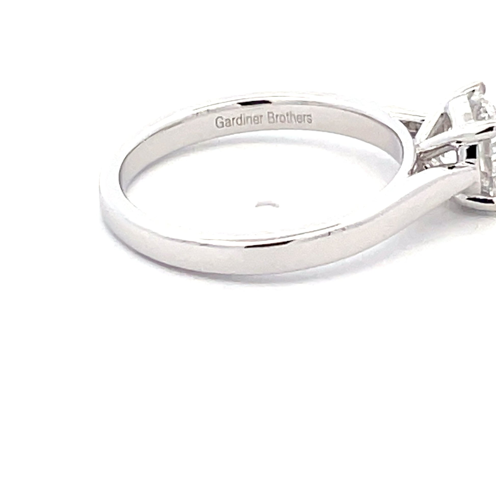 Platinum Round Brilliant Cut Diamond Solitaire Ring - 1.21cts Gardiner Brothers
