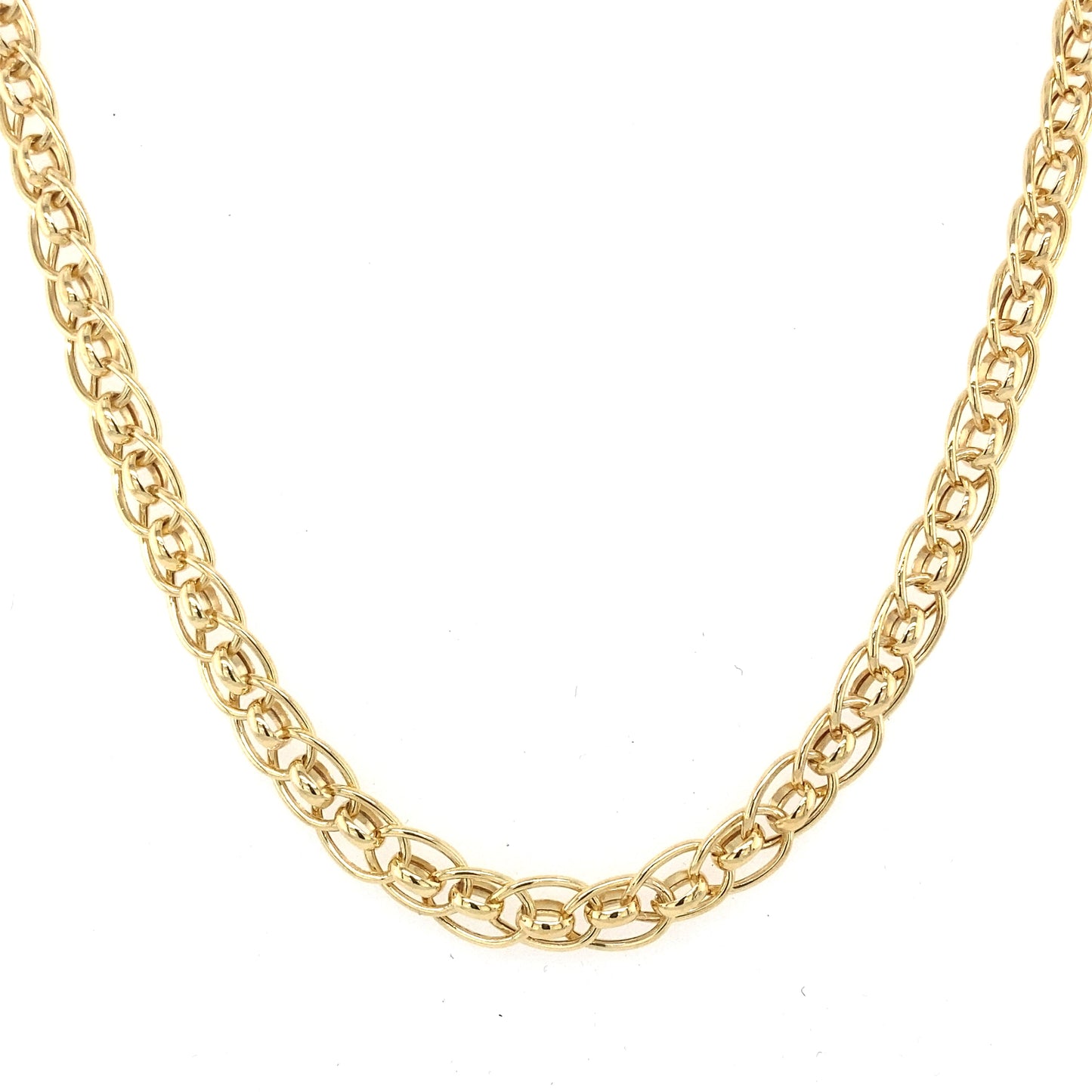 Yellow Gold Roller-Ball Link Necklace  Gardiner Brothers   